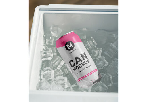 Can on Ice Mockup
