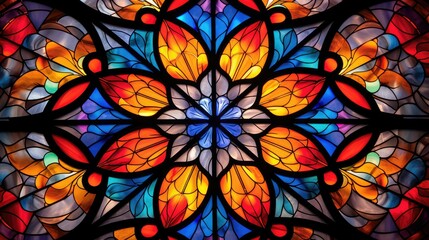 intricate stained glass church