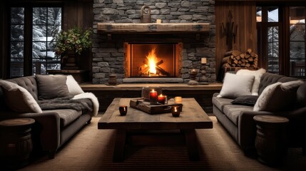 reclaimed fireplace coffee table