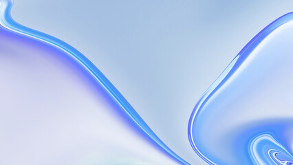 Naklejka premium Abstract curve glass geometry background, 3d rendering. 