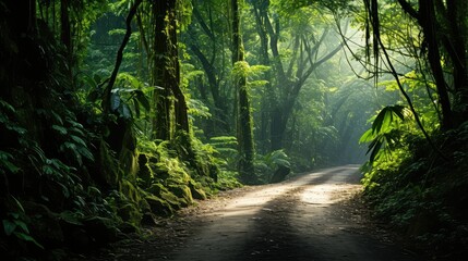 foliage dirt road jungle