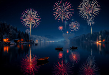 Firework Reflections