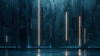 Obraz premium Futuristic wall background, futuristic wallpaper, 