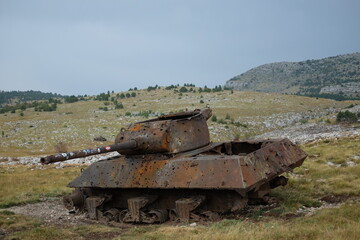 old abandoned tank