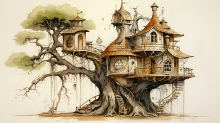 whimsical drawing of house
