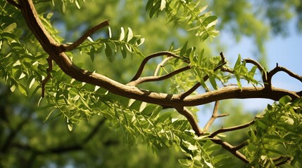 Fototapeta premium branches honey locust tree