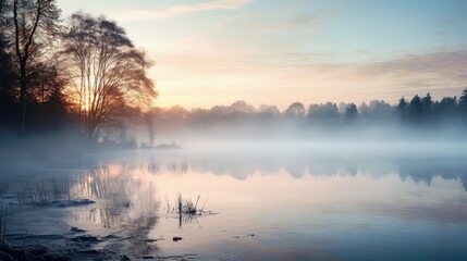 Fototapeta premium lake water condensation