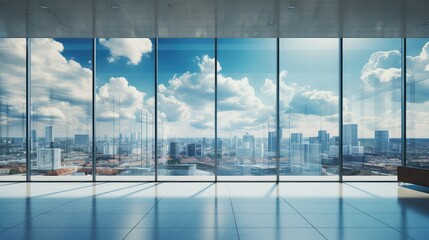 Fototapeta premium modern glass pane