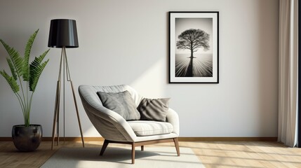 silver photo frame on wall