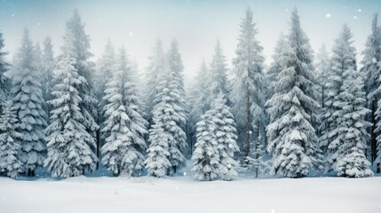 Fototapeta premium wonderland spruce tree with snow