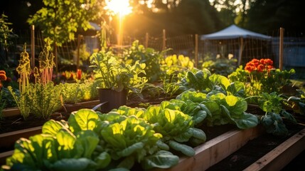 Fototapeta premium raised organic plants