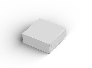 Render of a square sliding drawer box on a transparent background