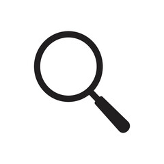 Magnifying glass icon. magnifier or loupe sign, Search symbol isolated on transparent background, Magnifying glass PNG