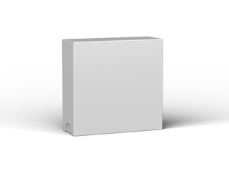 Render of a square sliding drawer box on a transparent background
