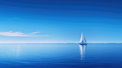Obraz premium serene navy blue water