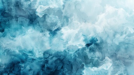 Obraz premium A marble ink background with ocean-inspired blue and aqua hues, designed to create a calming abstract wallpaper