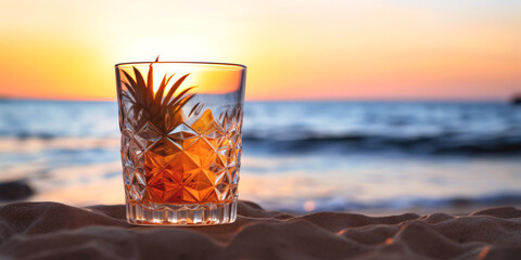 refreshing summer cocktail for the beach Generative AI