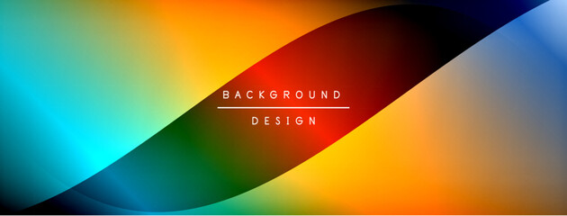 Bright rainbow style color gradient with curve round shape line background. Vector Illustration For Wallpaper, Banner, Illustration, landing page