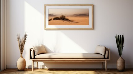 sleek horizontal poster frame gold
