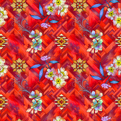 floral seamless pattern textile design