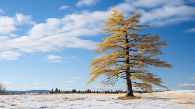 deciduous tamarack tree
