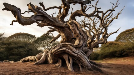 roots old tree outline