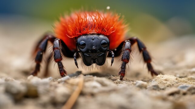 fuzzy red velvet ant