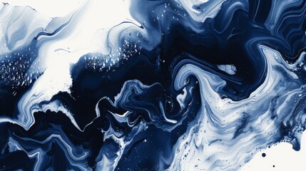 A textured blue marble ink pattern with bold swirls and a dreamy, artistic flow, ideal for background use