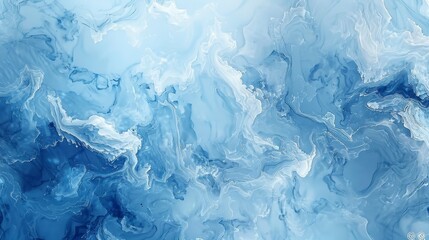 Obraz premium A textured blue marble ink pattern with bold swirls and a dreamy, artistic flow, ideal for background use