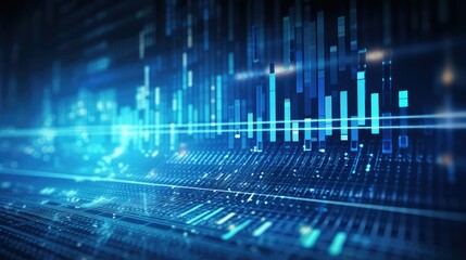 futuristic blue data background