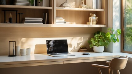 sleek kitchen desk