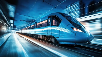 Fototapeta premium blur blue lines