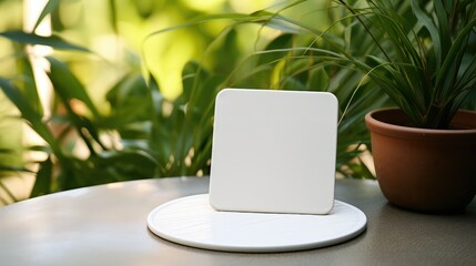 plants white coaster