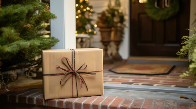 rustic package front door