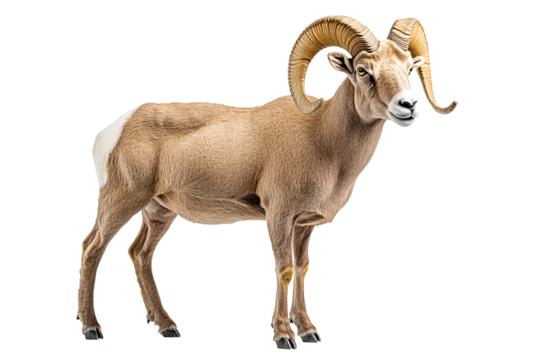 a ram with horns on its head