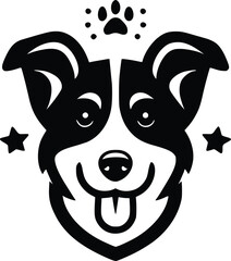 Black and White Illustration of a Beauceron Dog