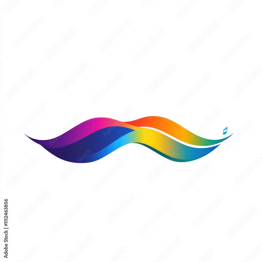Poster abstract colorful wave design element.