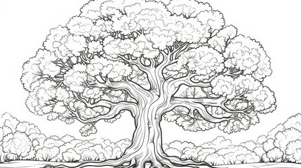 oak tree coloring book