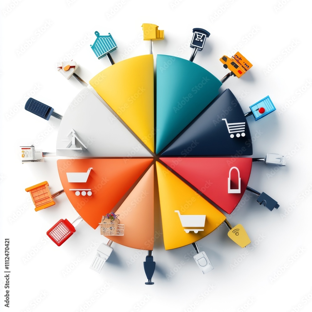 Poster a colorful circle with many different shapes and symbols