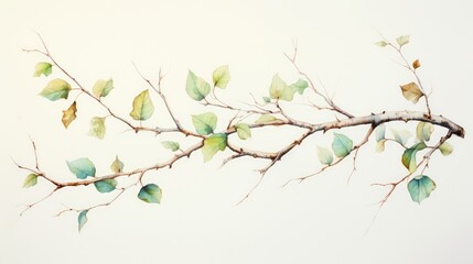 painting water color branch