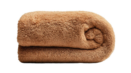 Cozy brown blanket perfect for relaxation. transparent background