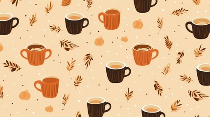 Obraz premium mug coffee cup pattern