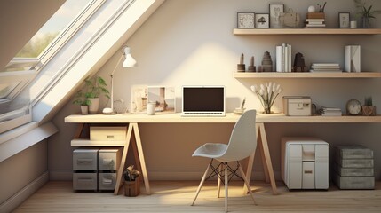 ergonomic minimal home office