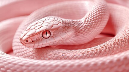 Obraz premium Captivating Pink Snake Coiled in Serpentine Form