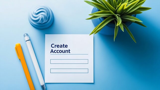 Minimalist Online Form with Clean Interface and Create Account Button