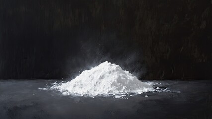 白い粉の油絵_1