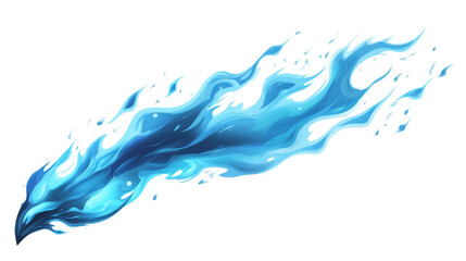 Fototapeta premium Blue flame transparent background