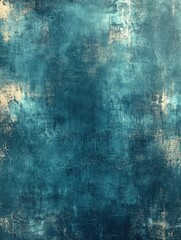 Obraz premium A close up of a blue and gold painted wall , blue background