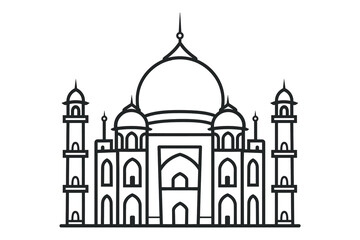 silhouette of mosque