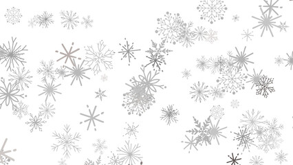 Magical Snowfall: Brilliant 3D Illustration Showcasing Descending Christmas Snowflakes
